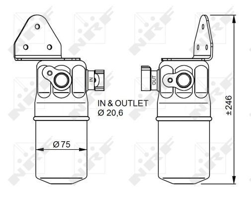 Ресивер-осушувач кондиціонера NRF 33334 ціна, від 22.42 USD