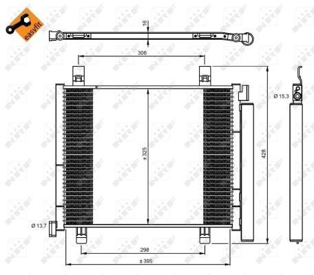 Конденсатор кондиціонера NRF 350045 ціна, від 65.55 USD