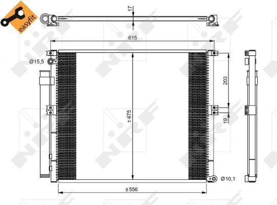Радіатор охолодження кондиціонера NRF 350050