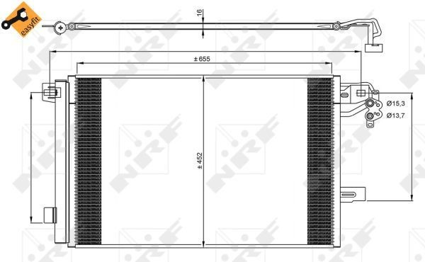 Купити 350064 NRF Радіатор системи охолодження кондиціонера