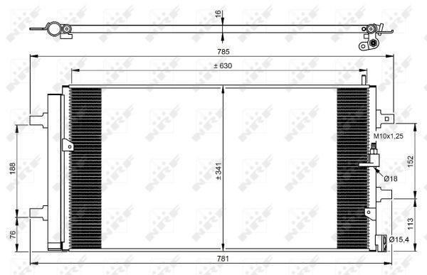 Конденсатор кондиціонера NRF 350069 ціна, від 93.96 USD