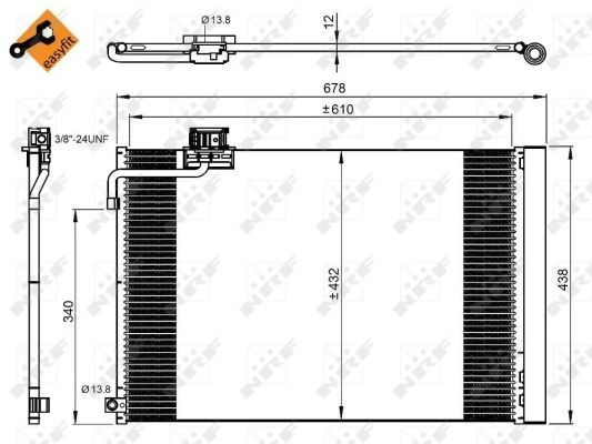 Радіатор охолодження кондиціонера NRF 350214