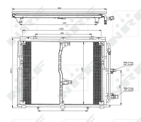 Радіатор охолодження кондиціонера NRF 35229