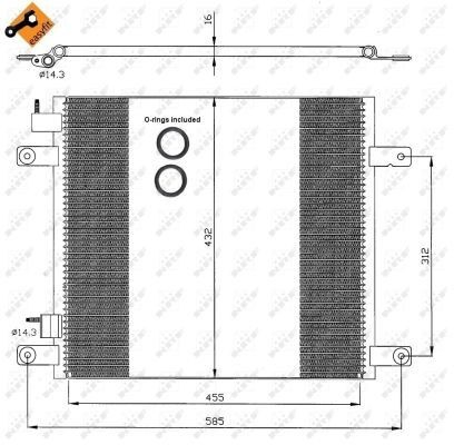 Конденсатор кондиціонера Nissens NIS94800 ціна, від 71.11 USD