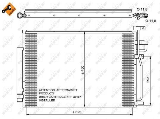 Радіатор охолодження кондиціонера NRF 35775