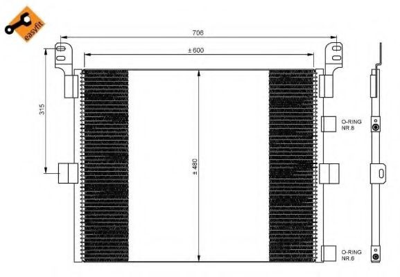 Конденсатор кондиціонера NRF 35788 ціна, від 83.66 USD