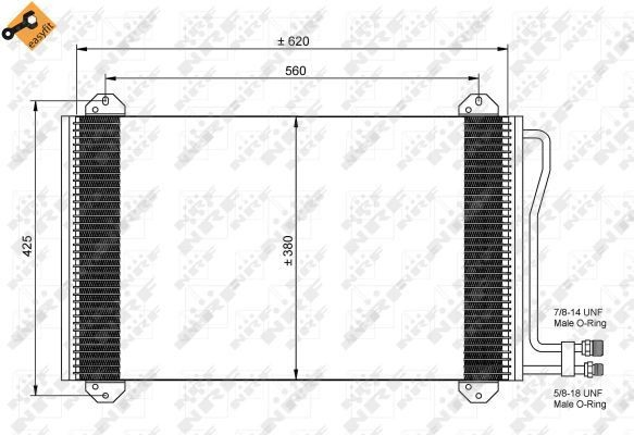 Радіатор охолодження кондиціонера NRF 35811