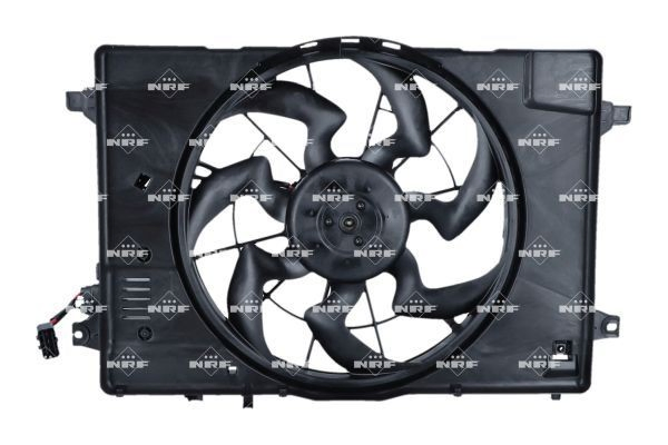 Купити NRF470100 NRF Дифузор радіатора охолодження, в зборі з двигуном і крильчаткою