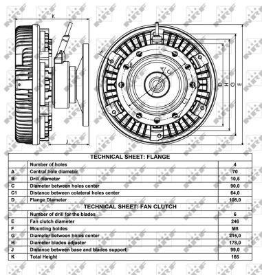 В'язкова муфта вентилятора NRF 49019 ціна, від 380.70 USD