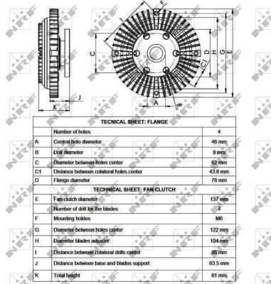 В'язкова муфта вентилятора GMB GFT203 ціна, від 42.64 USD