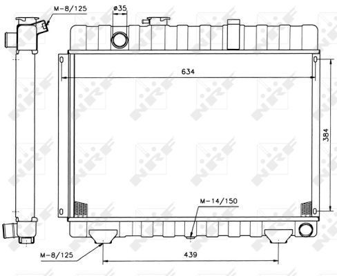 Радіатор охолодження двигуна на Mercedes Benz Truck TRUCK T1/TN  BM 611