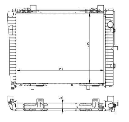 Радіатор основний NRF 50593 ціна, від 146.51 USD