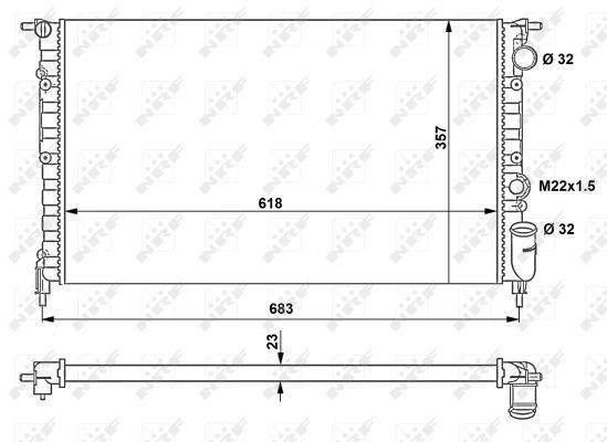 Радіатор охолодження NRF 507465