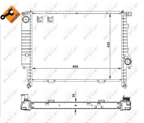 Купити 509588 NRF Радіатор двигуна