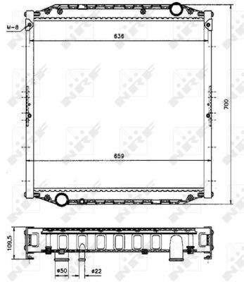 Купити 51569A NRF Радіатор двигуна