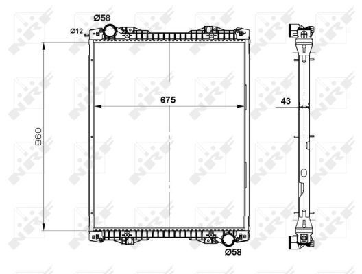 Радіатор охолодження NRF 519743