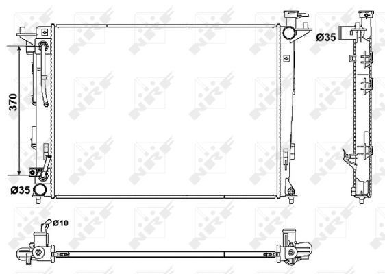 Купити 53051 NRF Радіатор двигуна