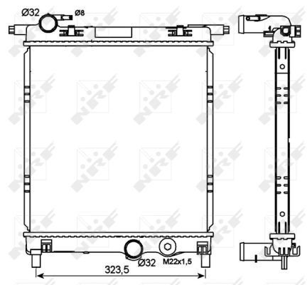 Радіатор основний NRF 53101 ціна, від 66.49 USD