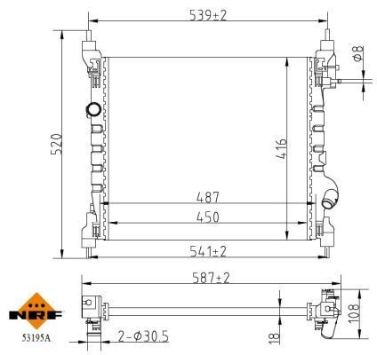 Радіатор охолодження NRF 53195A