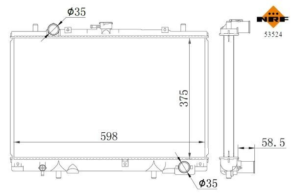 Радіатор основний NRF 53524 ціна, від 100.74 USD