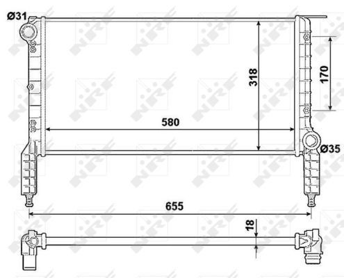 Радіатор основний Fiat/Alfa/Lancia 46803028 ціна, від 56.67 USD
