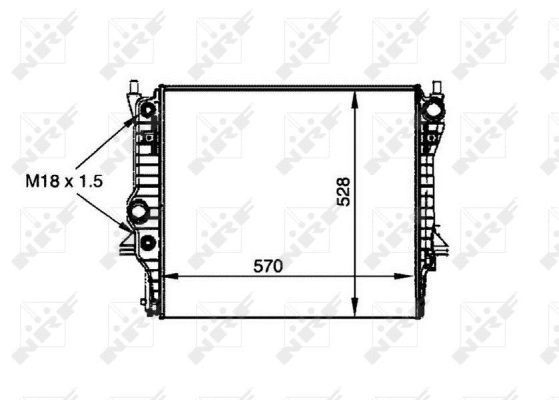Радіатор основний NRF 53805 ціна, від 268.12 USD