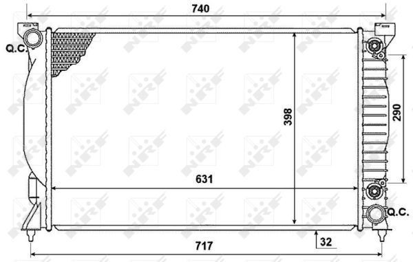Радіатор основний NRF 53958 ціна, від 100.62 USD