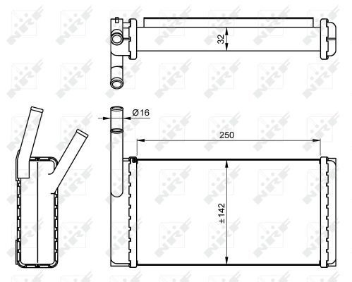 Радіатор пічки (обігрівача) NRF 54265 ціна, від 57.47 USD