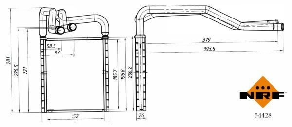 Радіатор пічки (обігрівача) NRF 54428 ціна, від 52.78 USD