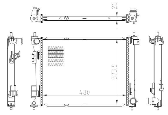 550039 NRF Радіатор охолодження двигуна