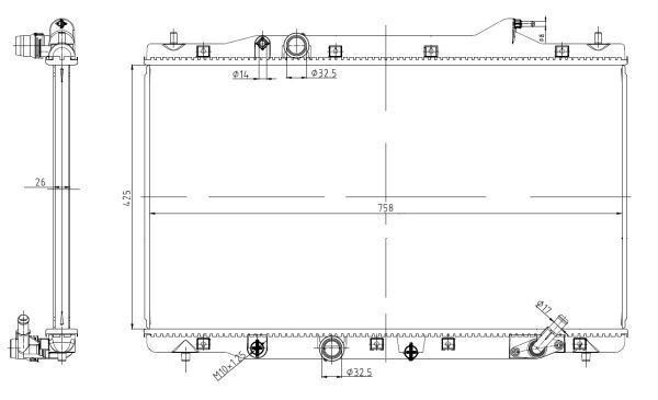 Радіатор основний NRF 550040 ціна, від 142.71 USD