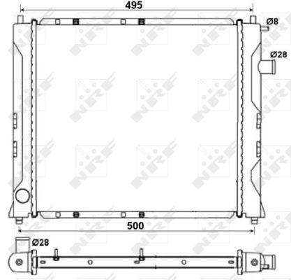 Радіатор основний NRF 58107A ціна, від 26.98 USD