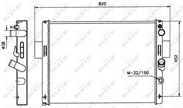 Радіатор основний NRF 58243 ціна, від 77.44 USD