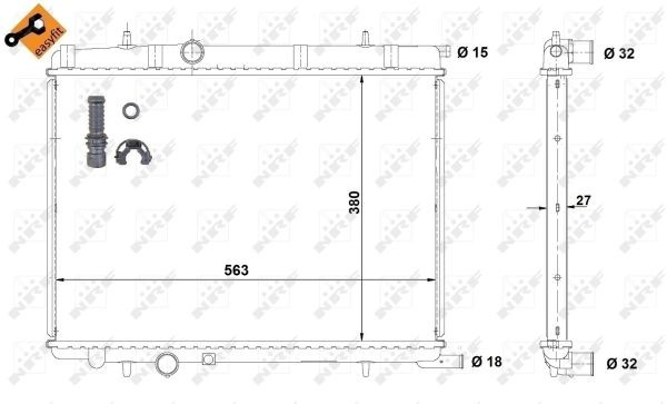 Радіатор основний NRF 58311 ціна, від 88.58 USD