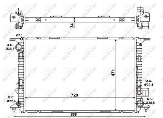 Радіатор основний VALEO 701224 ціна, від 154.00 USD