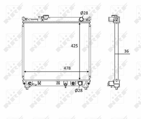 Купити 58536 NRF Радіатор двигуна