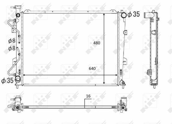 Радіатор охолодження NRF 58554