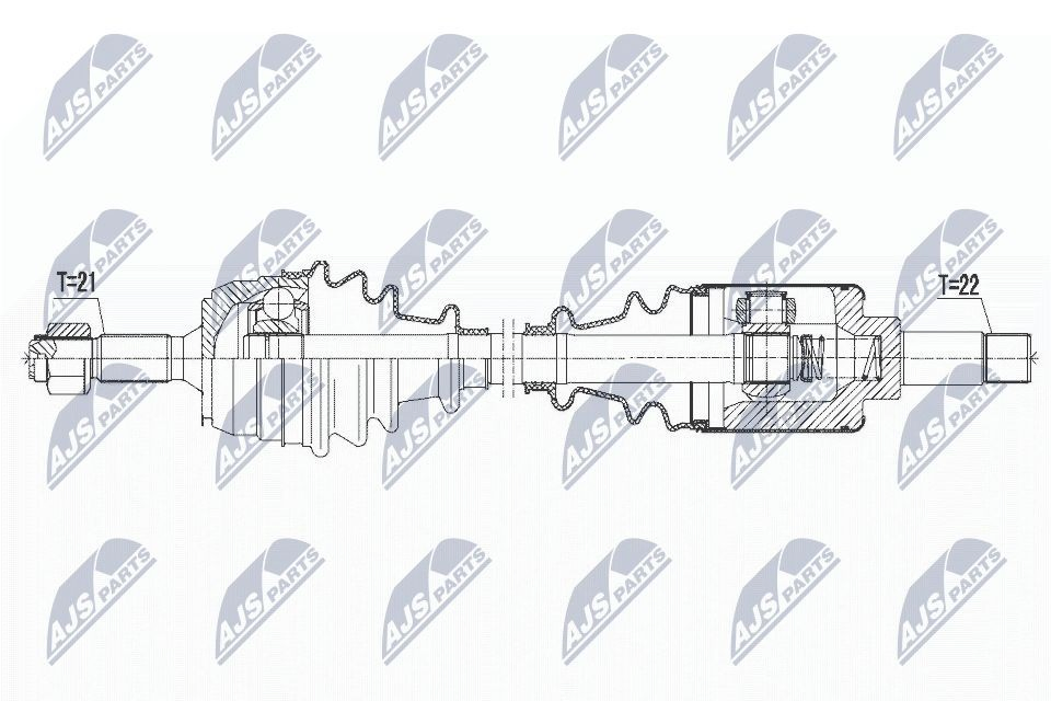 Привід передній лівий NTY NPWCT065 ціна, від 58.29 USD