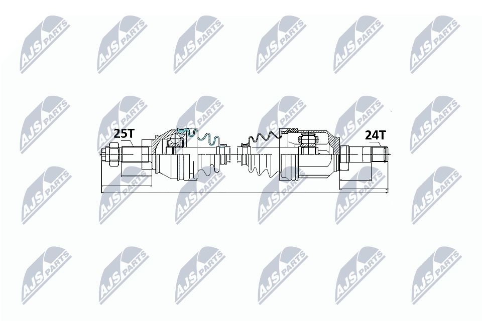 Привід передній лівий NTY NPWFT016 ціна, від 61.72 USD