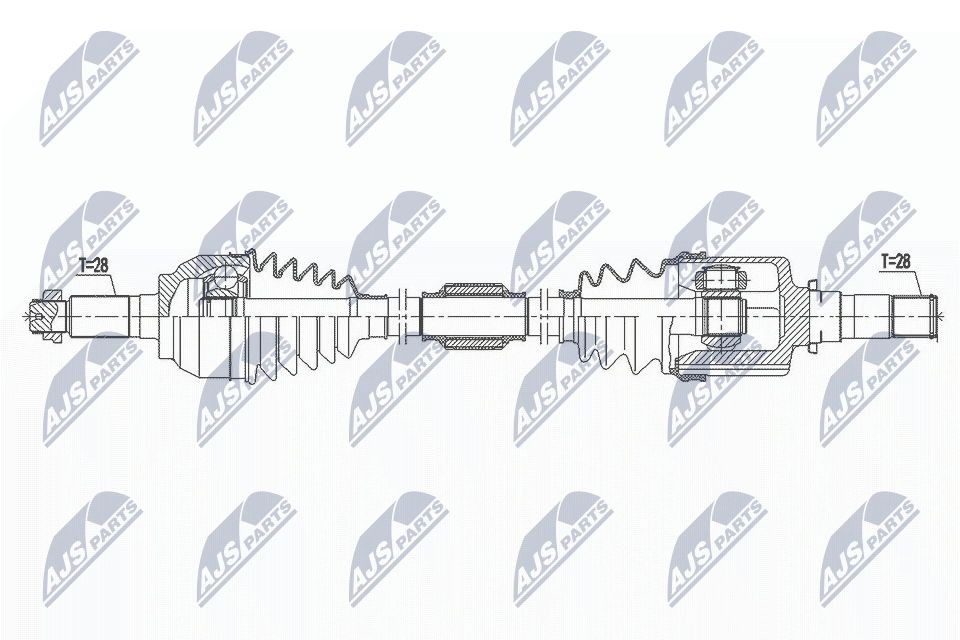Привід передній лівий NTY NPWMZ062 ціна, від 63.40 USD
