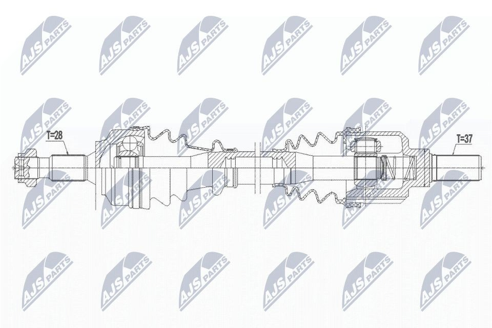 Привід передній лівий NTY NPWPE061 ціна, від 81.24 USD