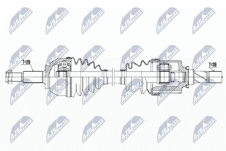 Привід передній лівий NTY NPWPL057 ціна, від 79.11 USD