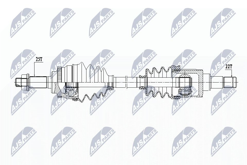 Привід передній лівий NTY NPWSU031 ціна, від 64.65 USD