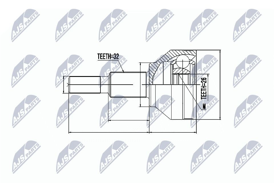 Граната колісна NTY NPZFT054 ціна, від 32.76 USD