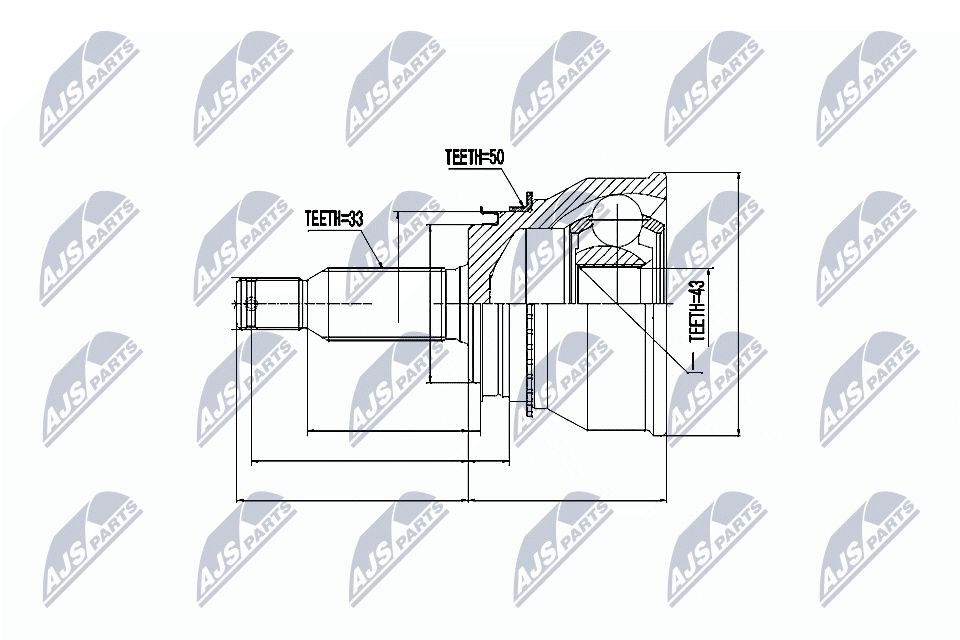Граната зовнішня задня NTY NPZMS038 ціна, від 49.75 USD