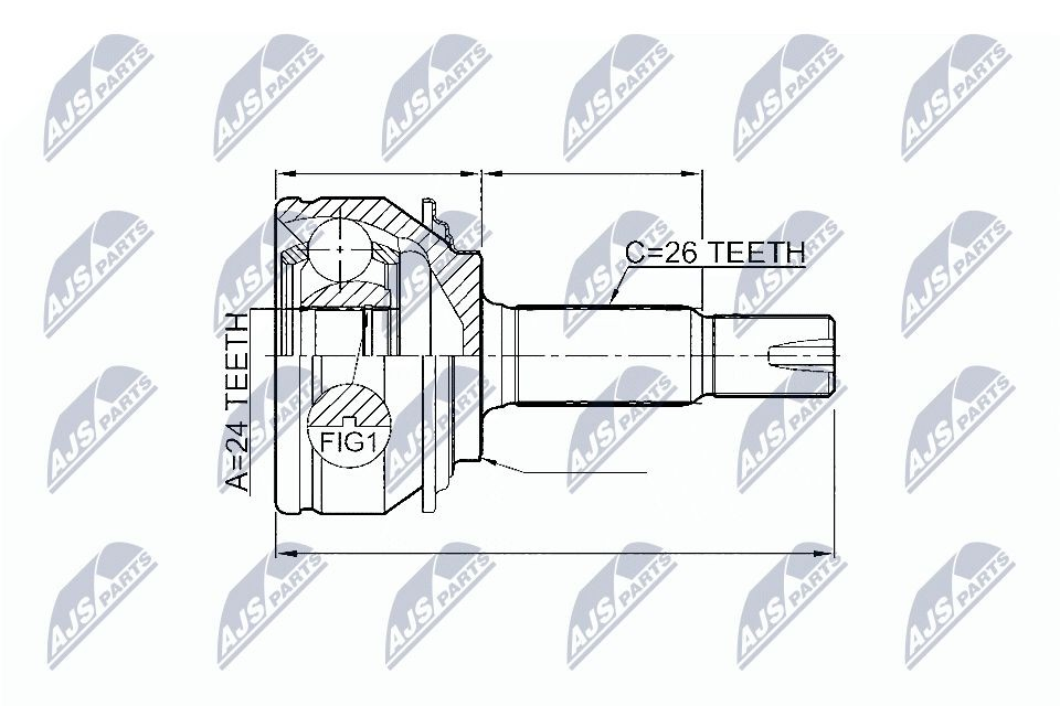 Граната колісна NTY NPZTY065 ціна, від 31.28 USD