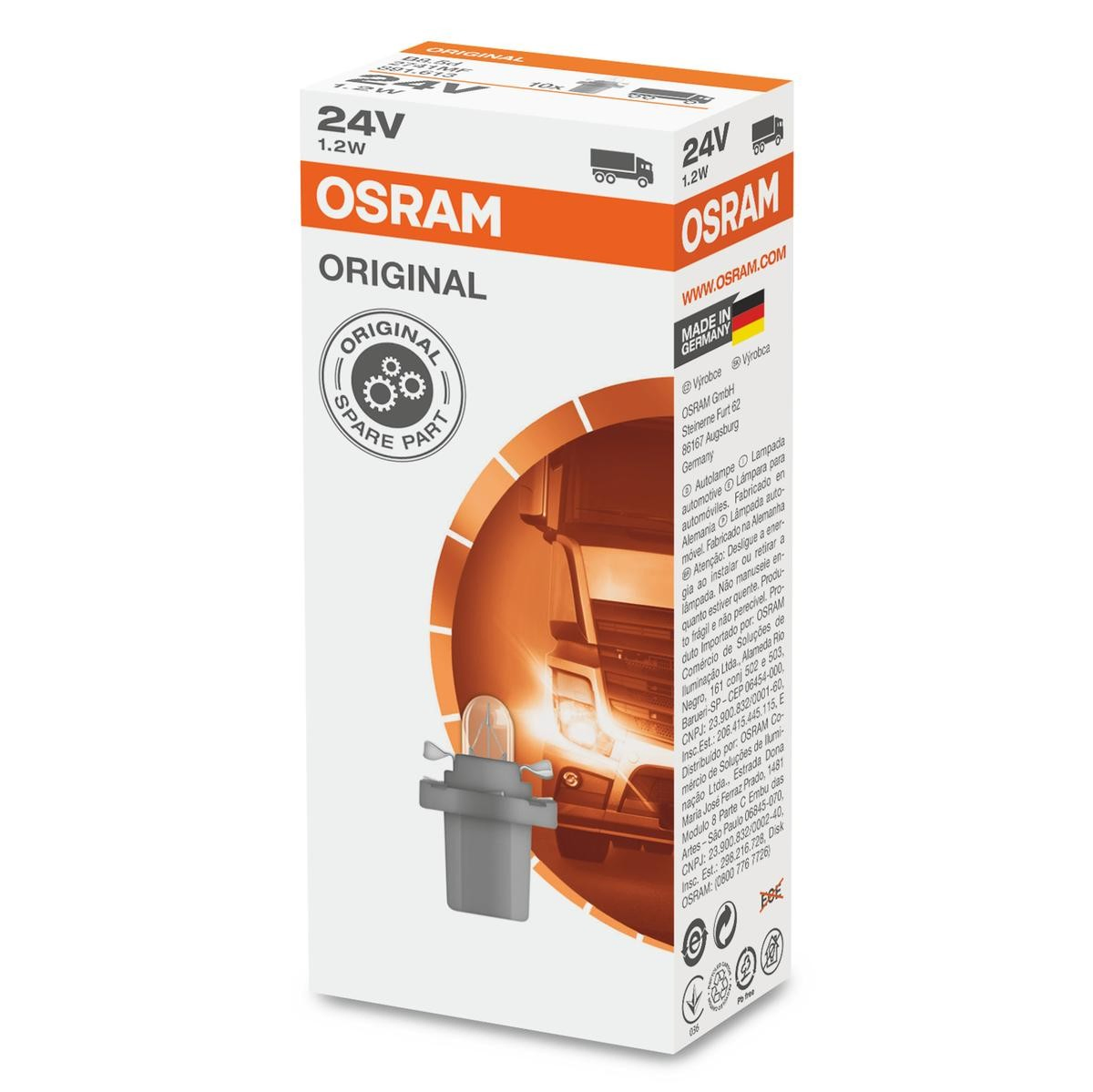Лампочка щитка / панелі приладів Osram 2741MF ціна, від 0.76 USD