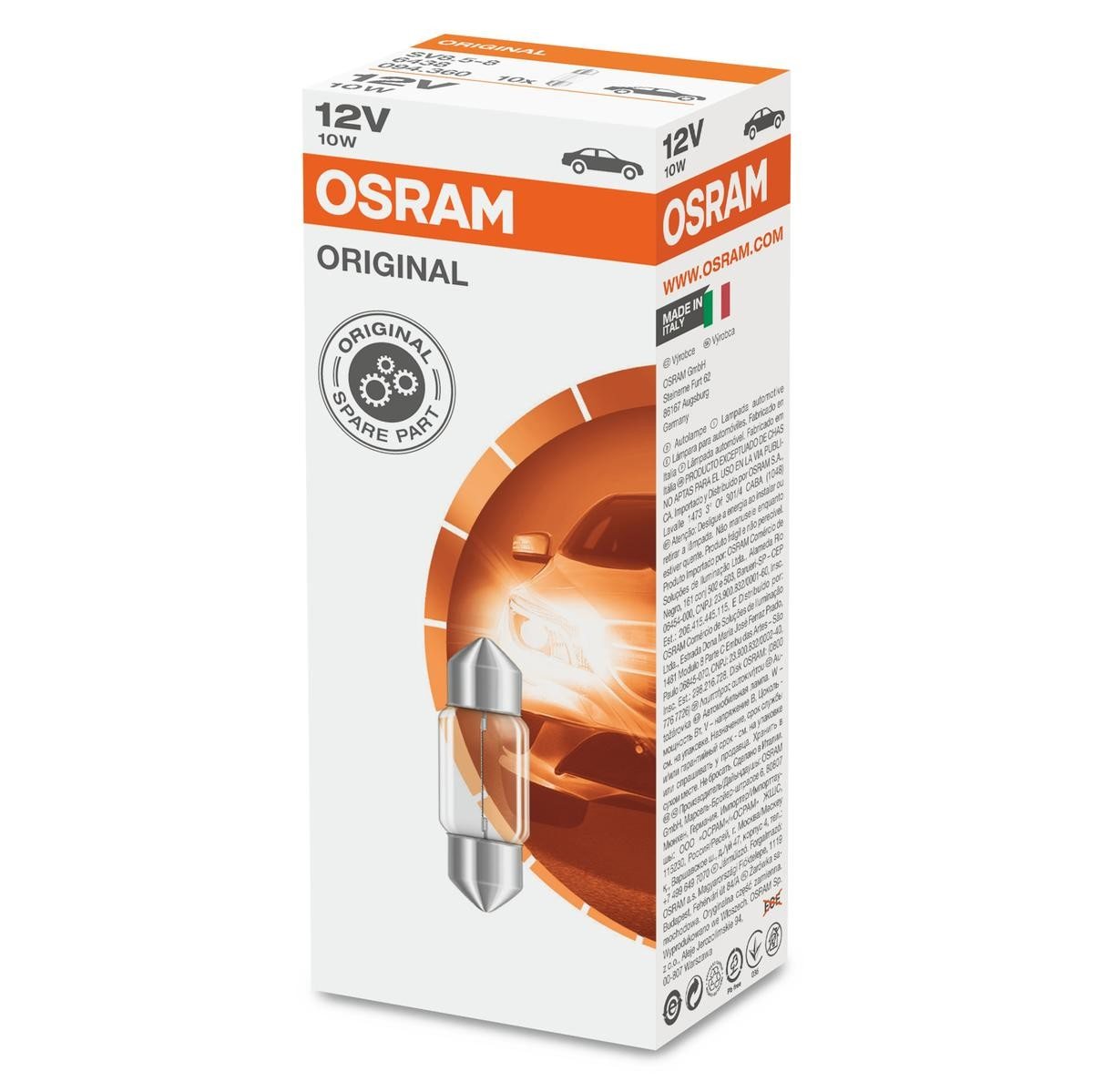 Купити 6438 Osram Лампочка плафону освітлення салону/кабіни