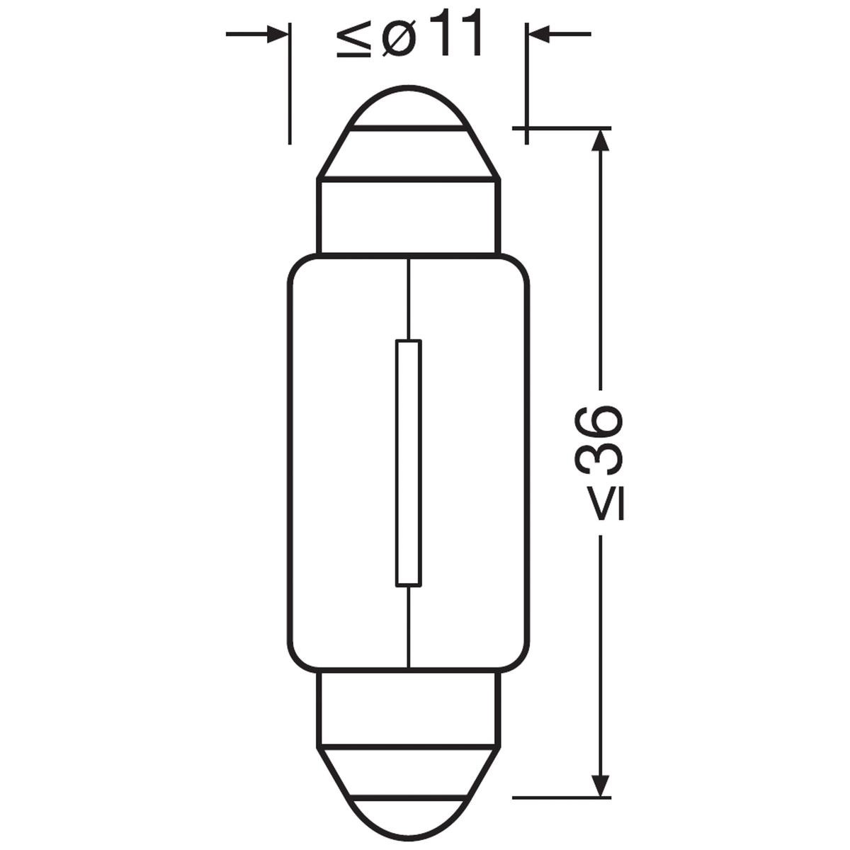 Лампочка плафону освітлення салону/кабіни Osram 6461 ціна, від 0.34 USD