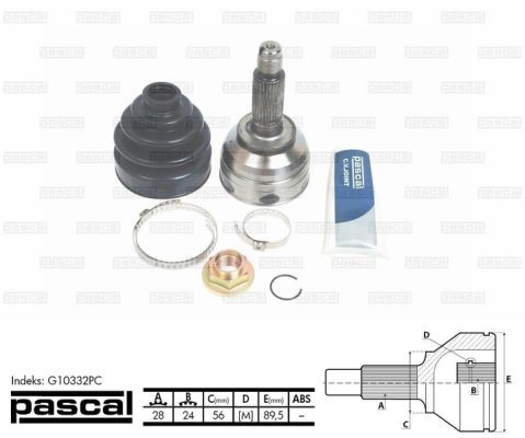 ШРУС зовнішній передній G10332PC Pascal